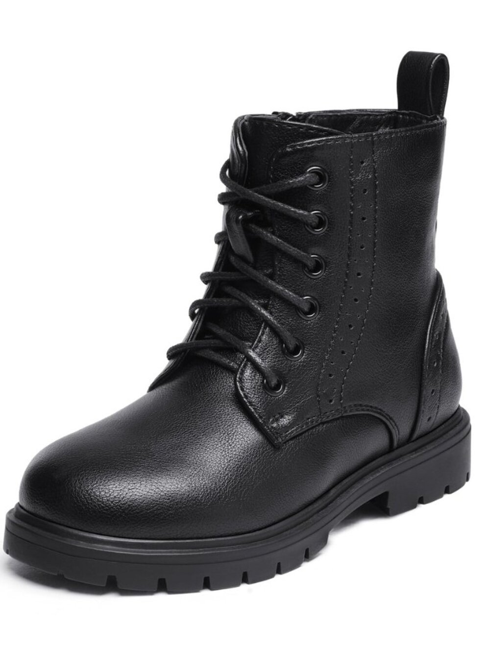 Girls Ankle Combat Boots Boys Kid Shoes